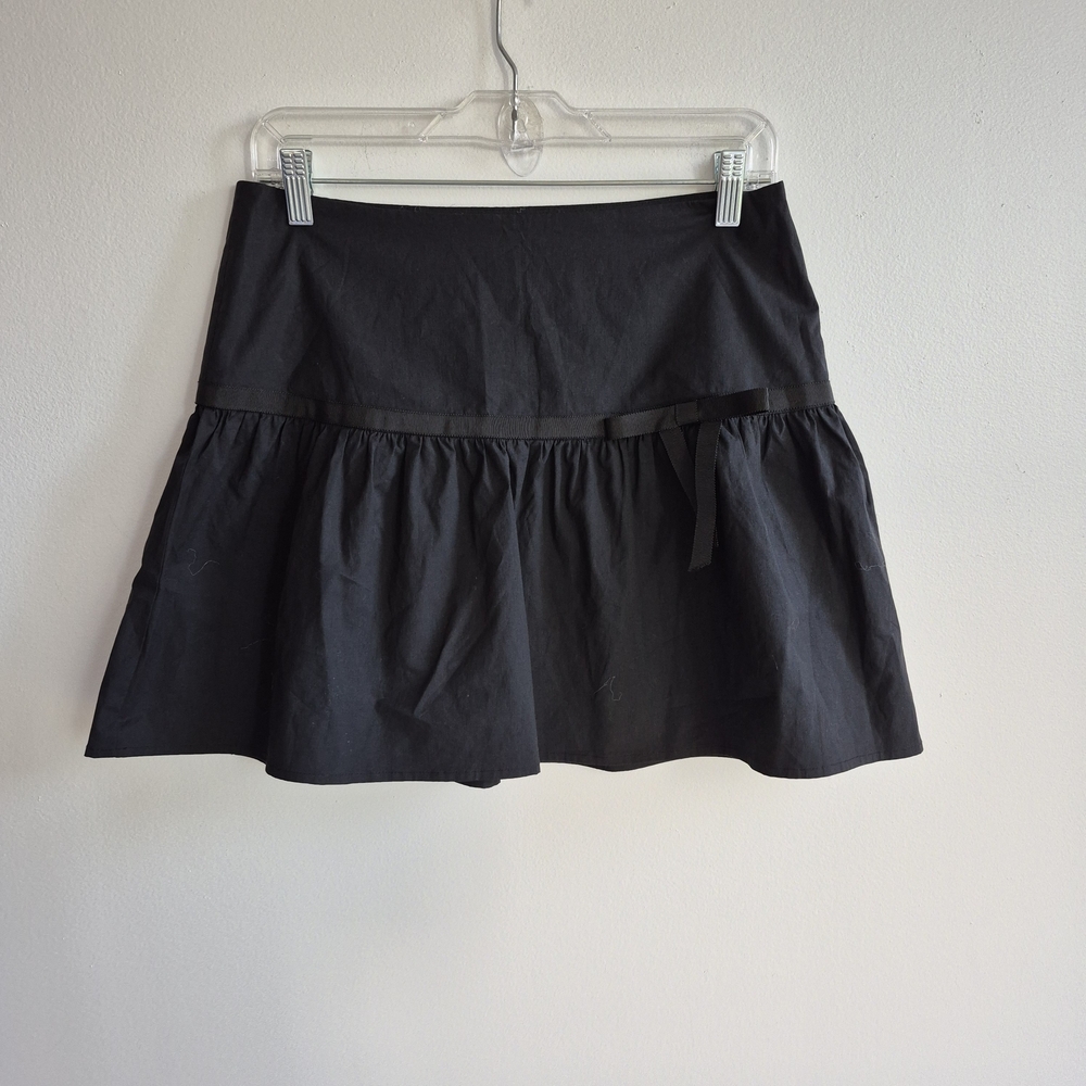 Tibi Y2K Vintage BlackTiered Mini Skirt Preppy Ladies Size 4